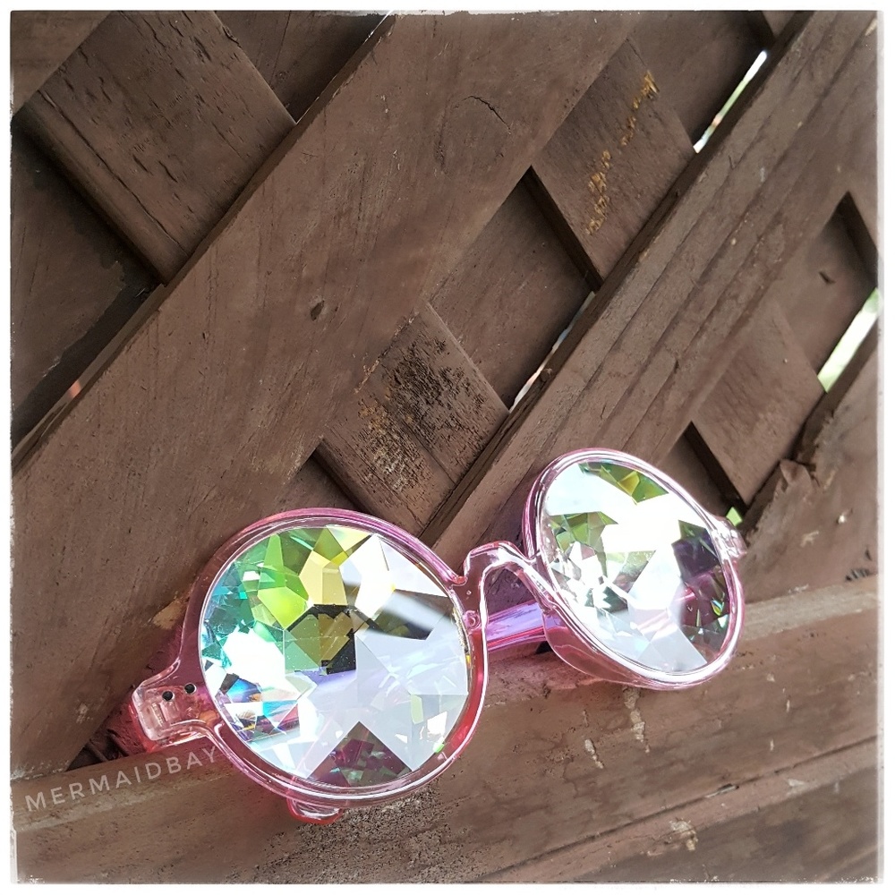 Pink Prism Kalaidoscope Glasses, Festival, Fun - Picture 7 of 8